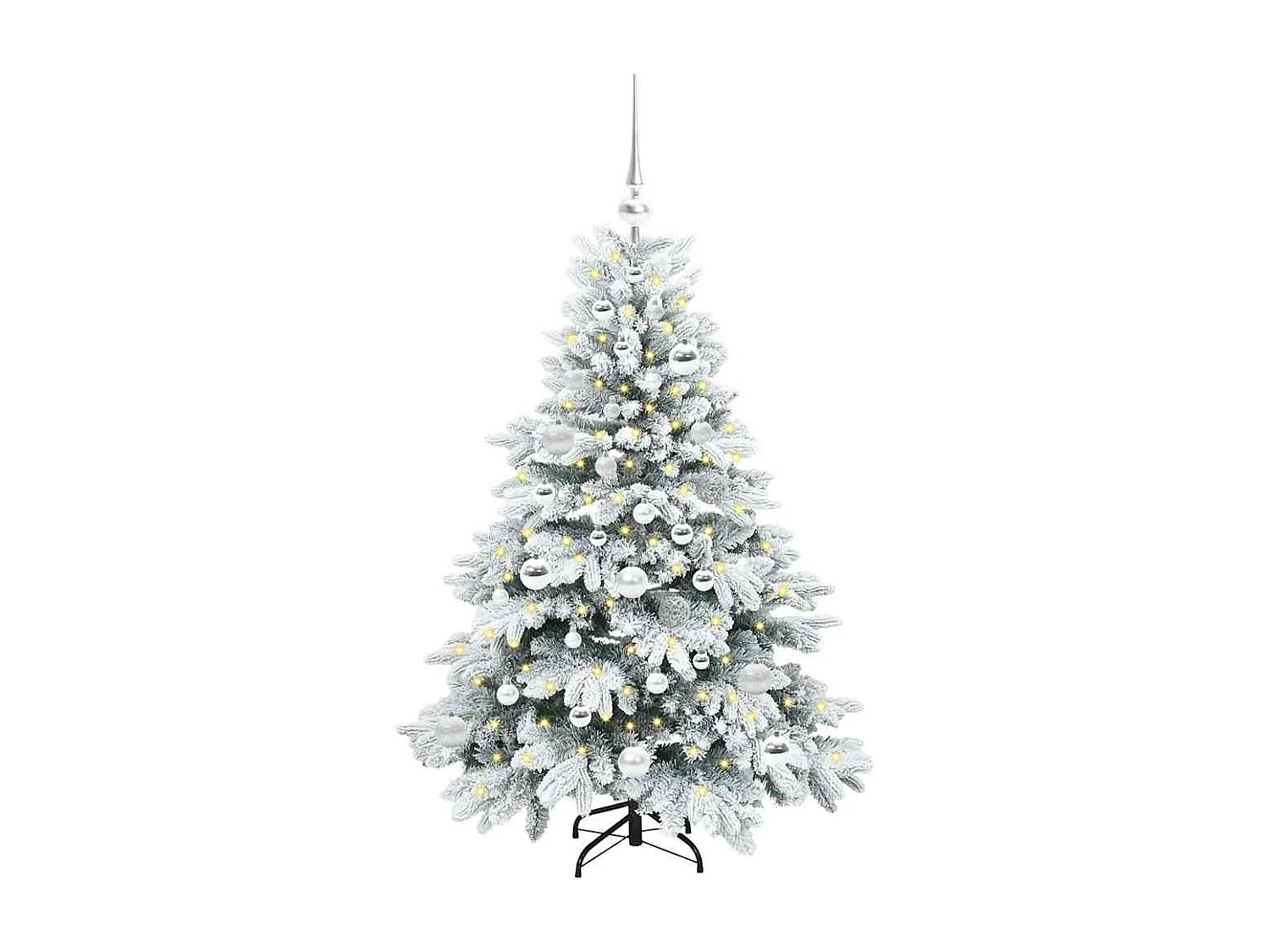 Sapin de Noël artificiel avec 150 LED Vert 120 cm PE et PVC
