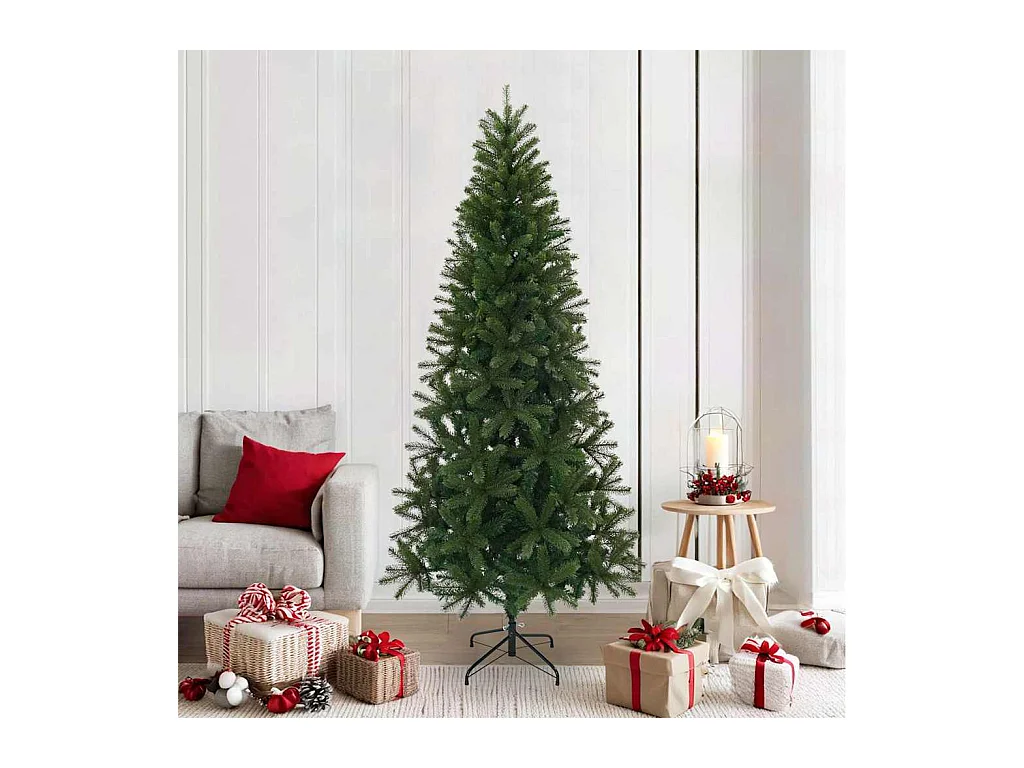 Sapin de Noël artificiel Vert 210 cm PVC, PE et acier