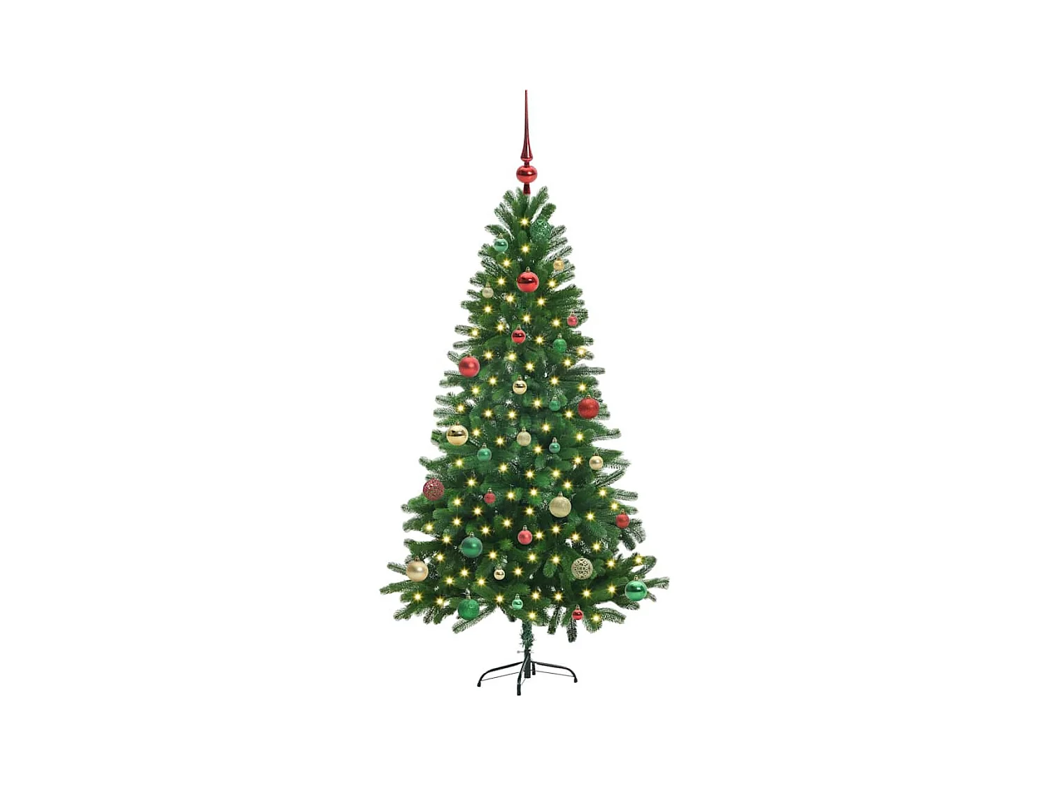 Sapin de Noël avec 150 LED avec support Vert 150 cm PE