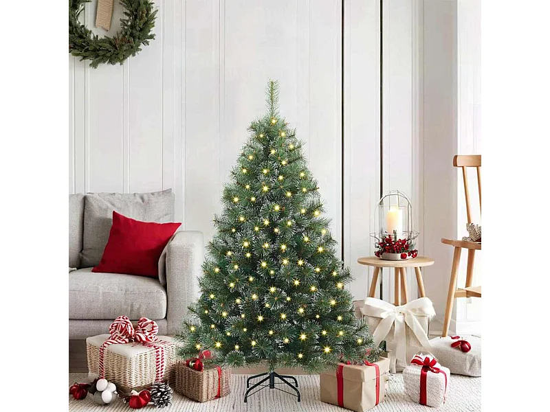 Kunstkerstboom met 150 LED met standaard Groen 120 cm PE en PVC