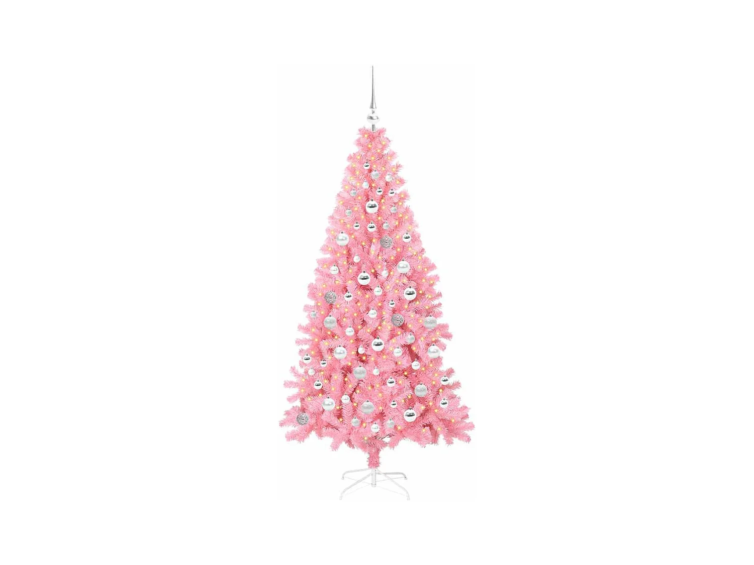 Árbol de Navidad con 300 LED con soporte Rosa 180 cm PVC