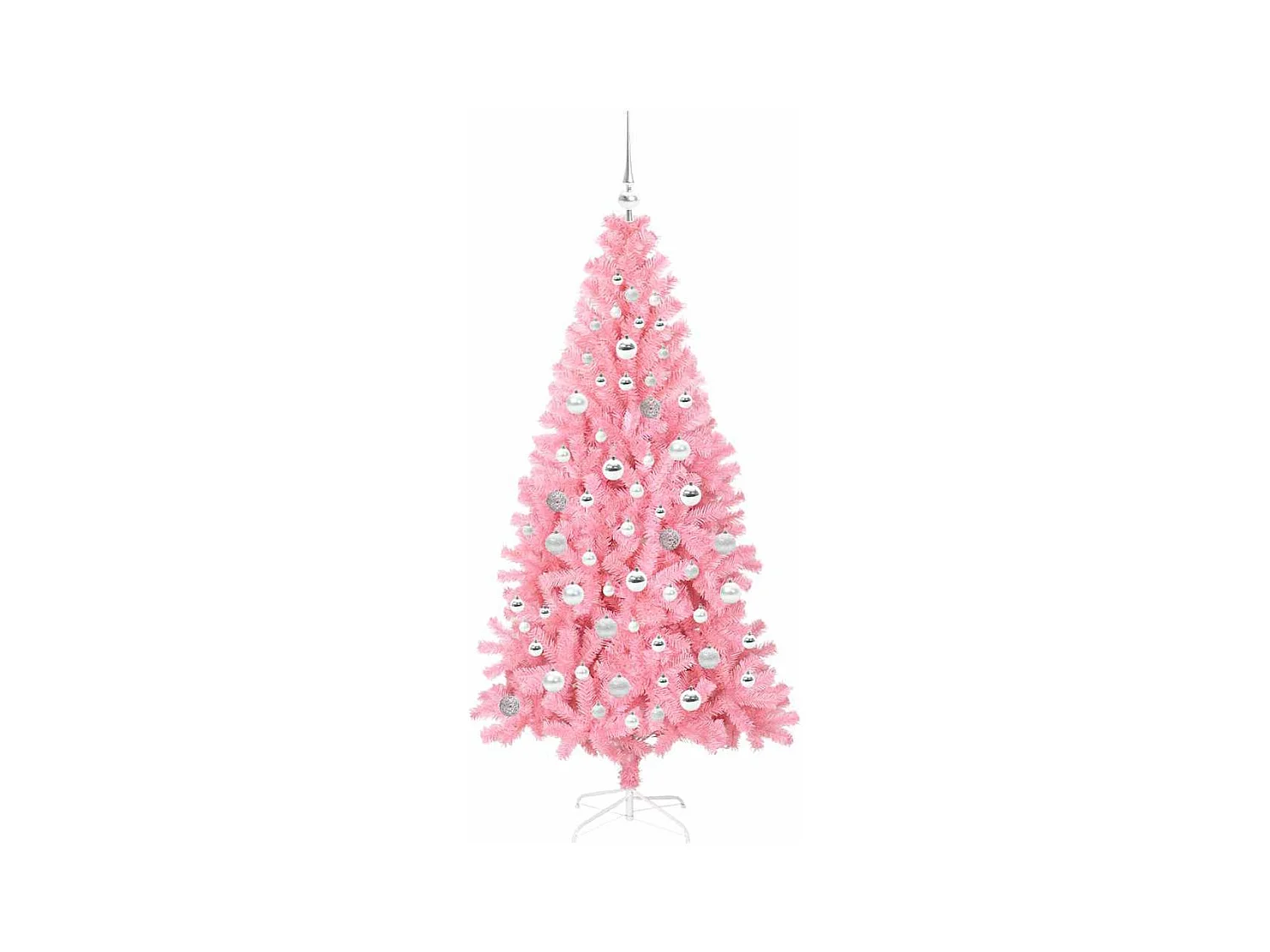 Árbol de Navidad con 300 LED con soporte Rosa 180 cm PVC