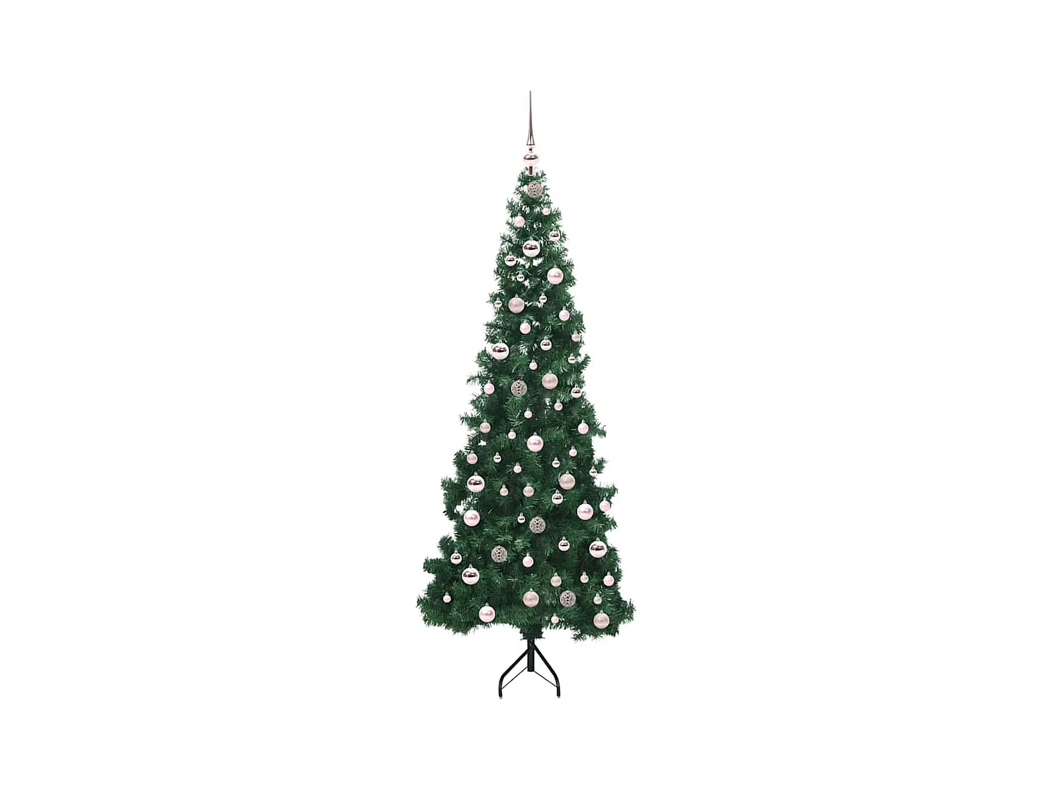 Arbre de Noël artificiel d'angle Vert 210 cm PVC et métal