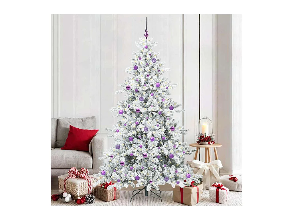 Árbol de Navidad artificial con ramas articuladas 210 cm PVC