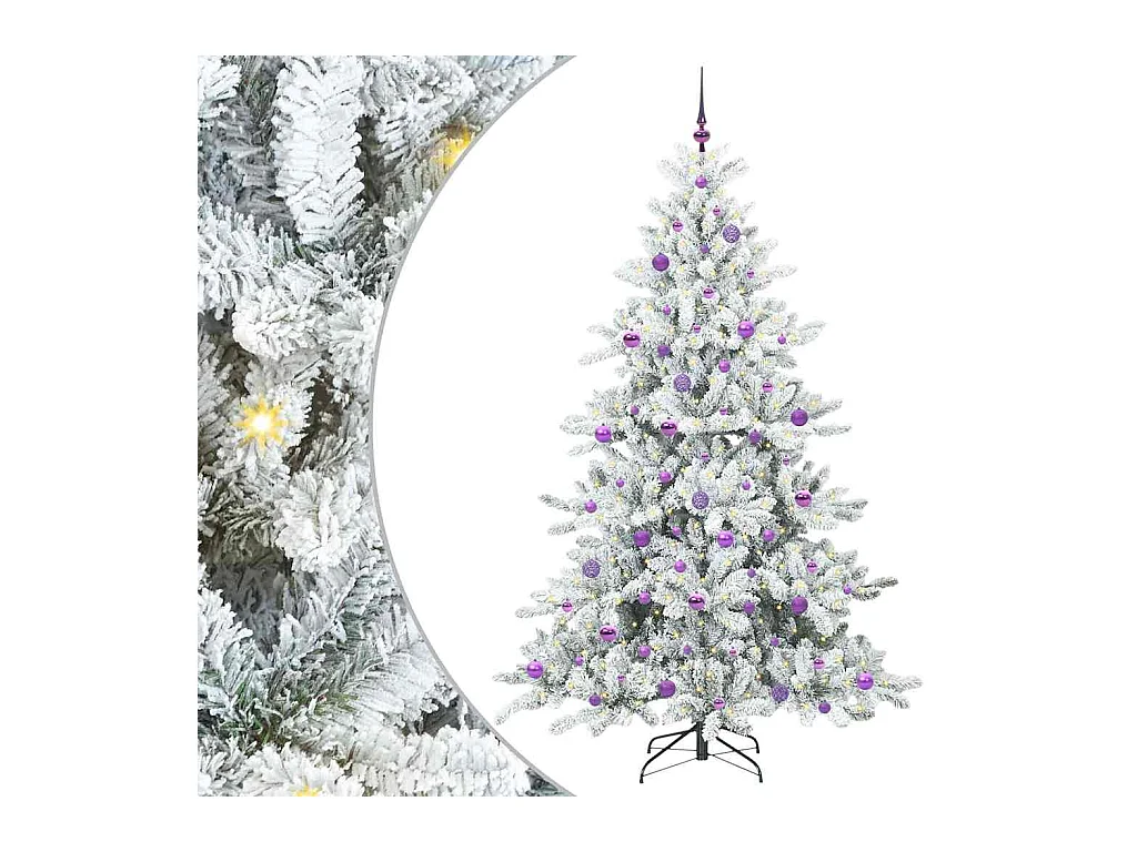 Árbol de Navidad artificial con ramas articuladas 210 cm PVC