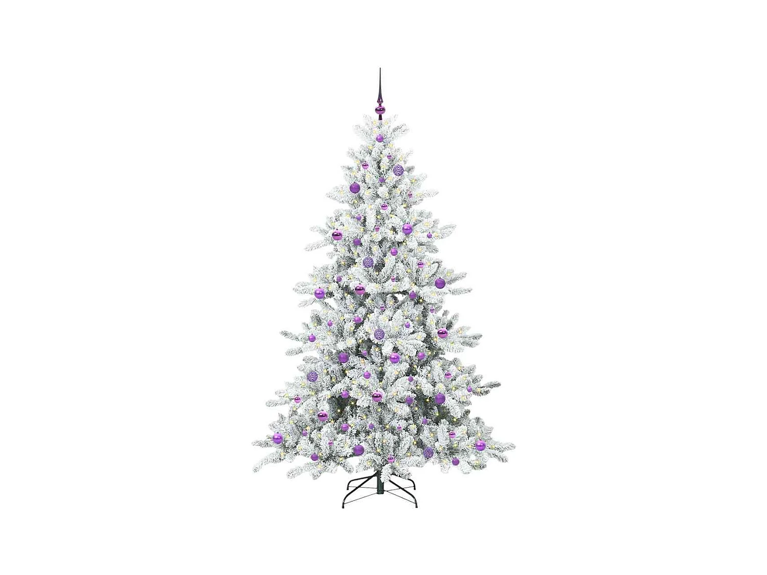 Árbol de Navidad artificial con ramas articuladas 210 cm PVC