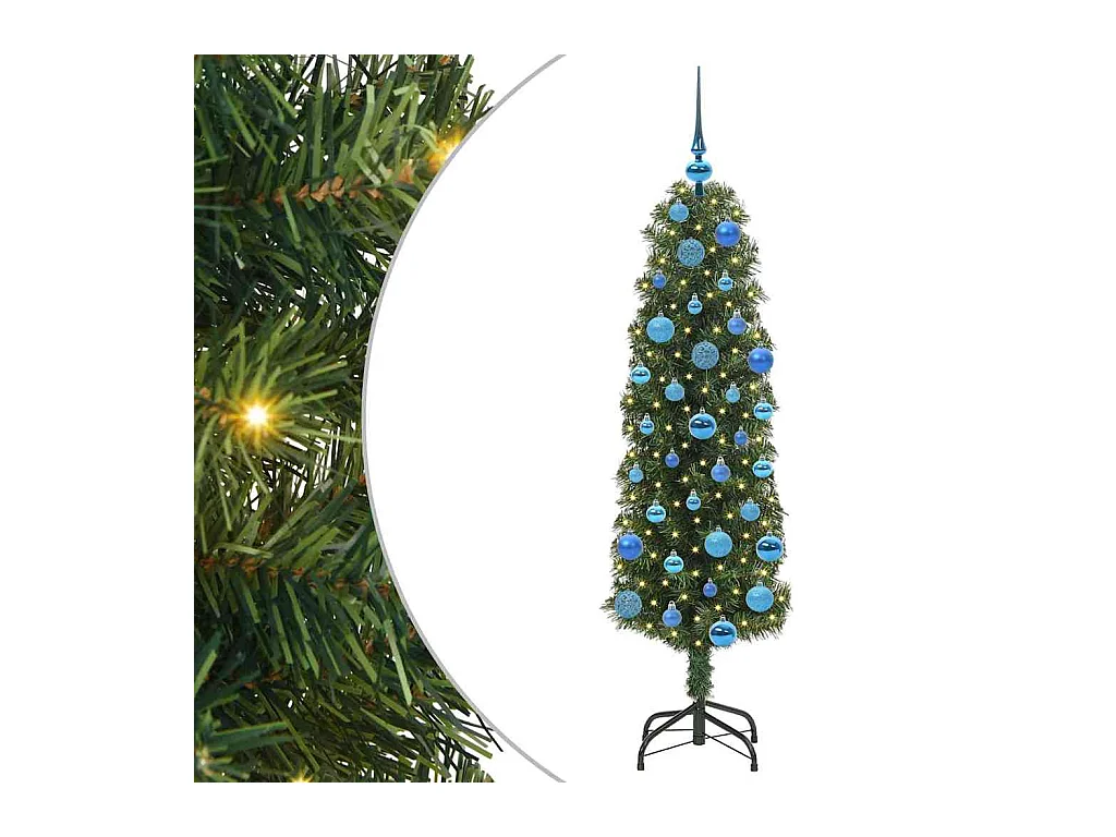 Árbol de Navidad artificial Verde 150 cm PVC, Acero y Plástico