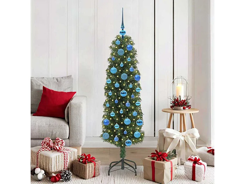 Árbol de Navidad artificial Verde 150 cm PVC, Acero y Plástico
