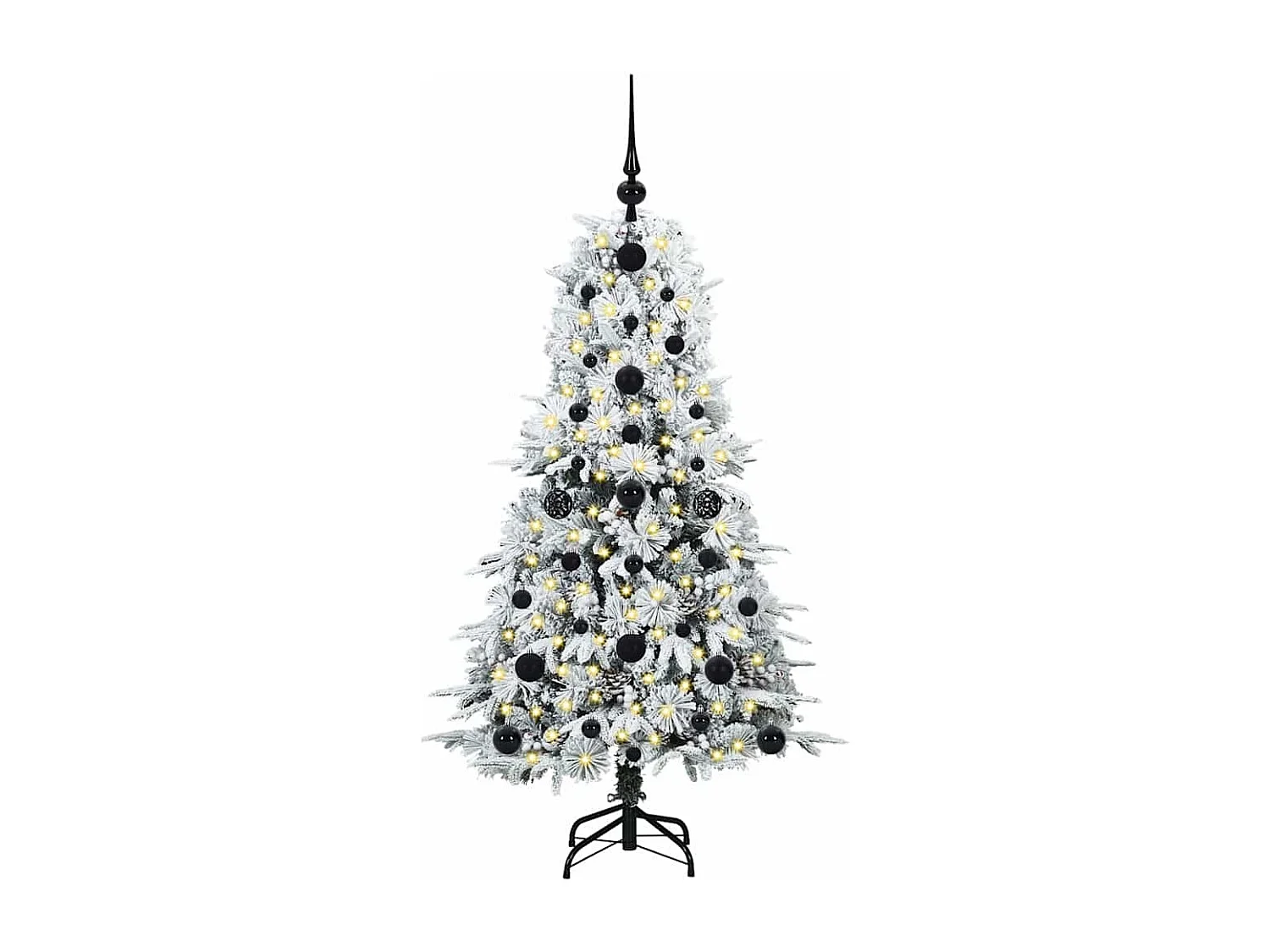 Kunstmatige Hinged Kerstboom met 150 LED Groen 120 cm PE en PVC