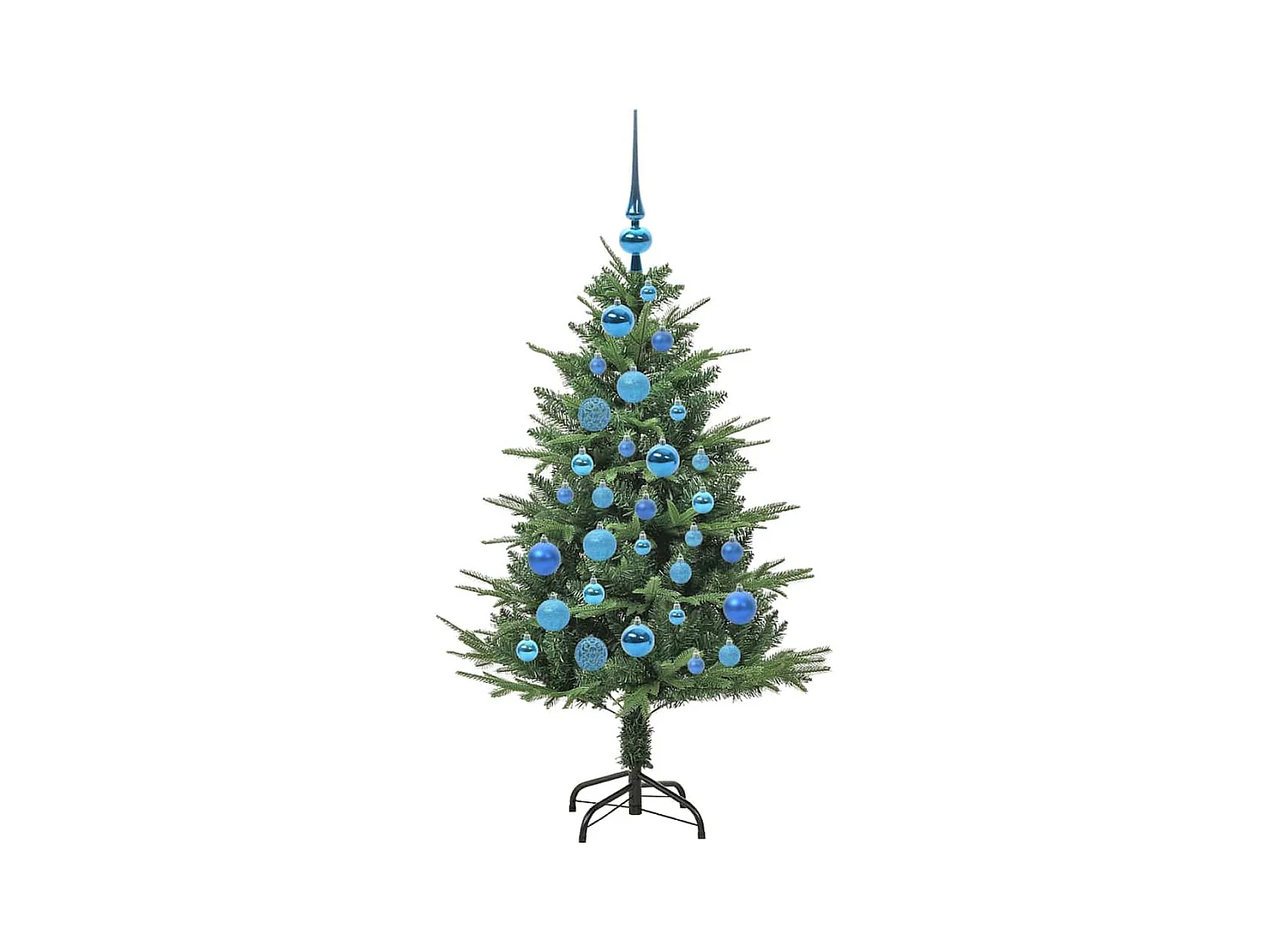 Sapin de Noël artificiel pré-éclairé avec set de boules Vert