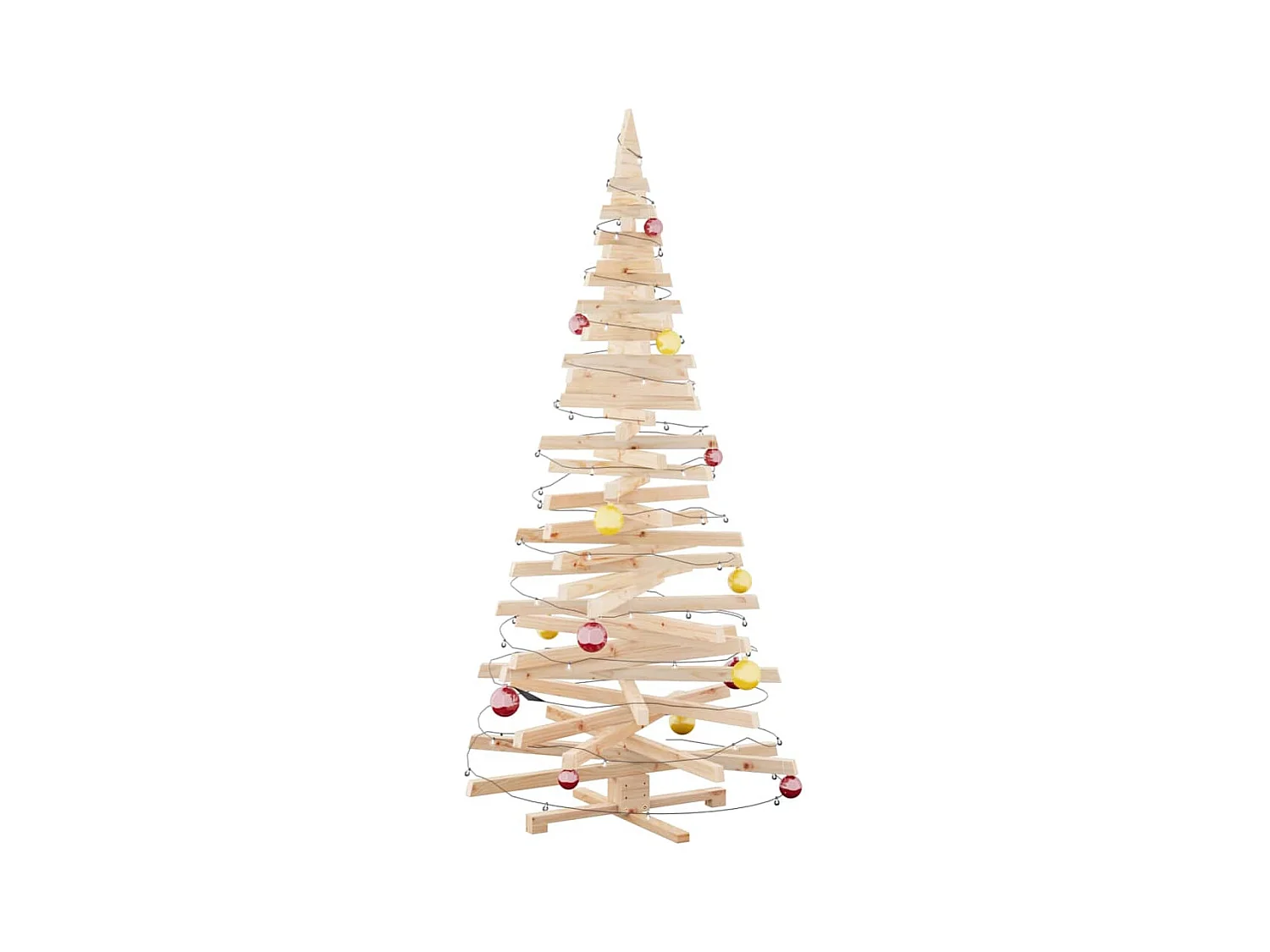 Arbres de Noël avec support Naturel 210 cm Bois massif en pin
