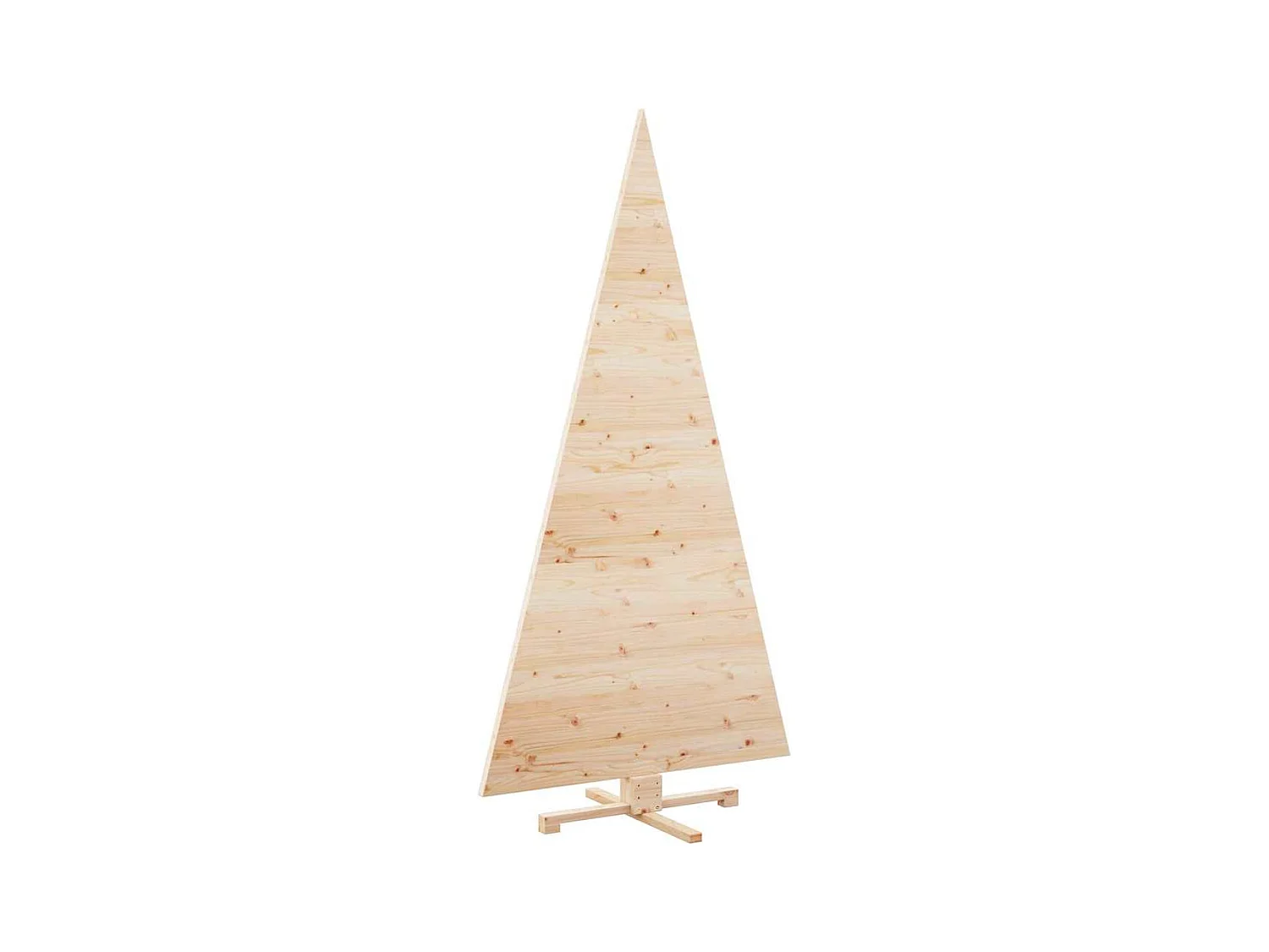 Arbres de Noël avec support Naturel 210 cm Bois massif en pin