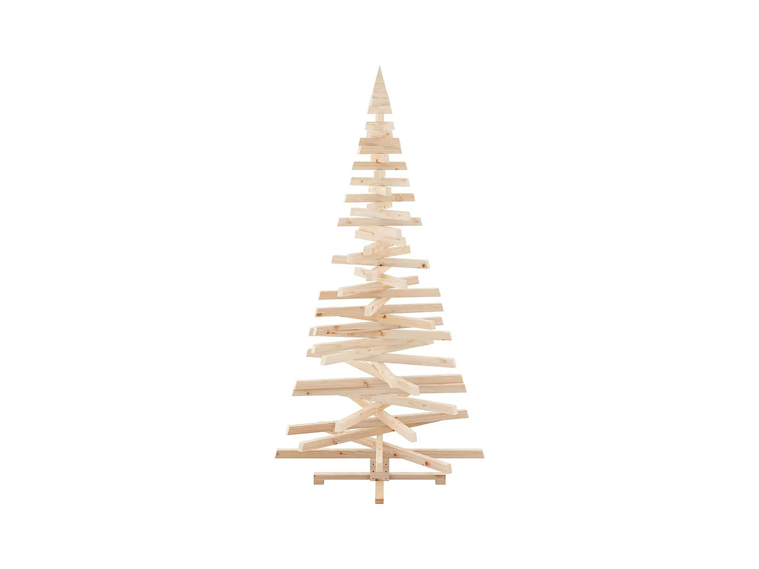 Arbres de Noël avec support Naturel 210 cm Bois massif en pin