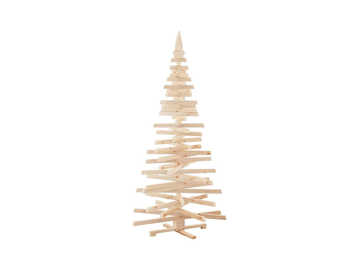 Arbres de Noël avec support Naturel 210 cm Bois massif en pin