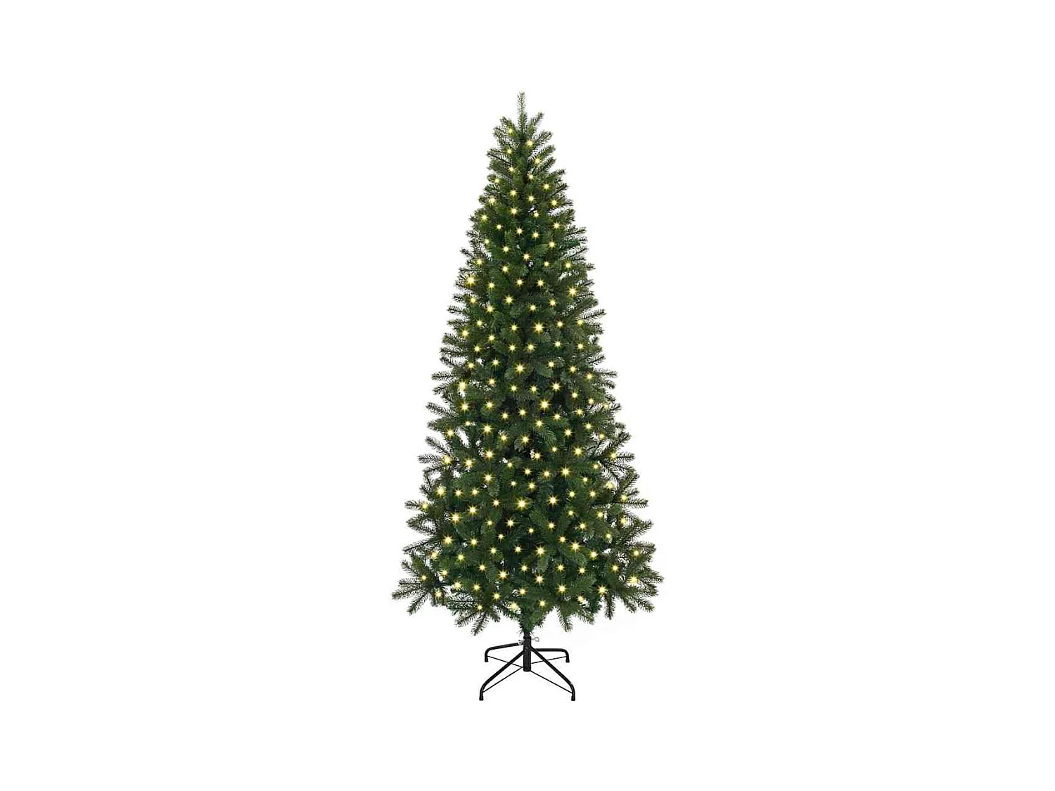 Sapin de Noël artificiel avec 300 LED Vert 180 cm PE et PVC