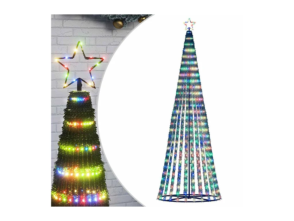 Sapin de Noël à LED 475 LED colorées 247 cm
