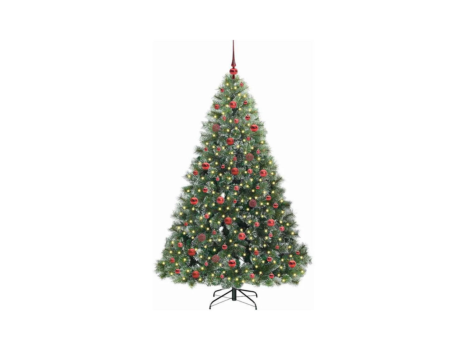 Sapin de Noël artificiel avec 300 LED Vert 180 cm PE et PVC