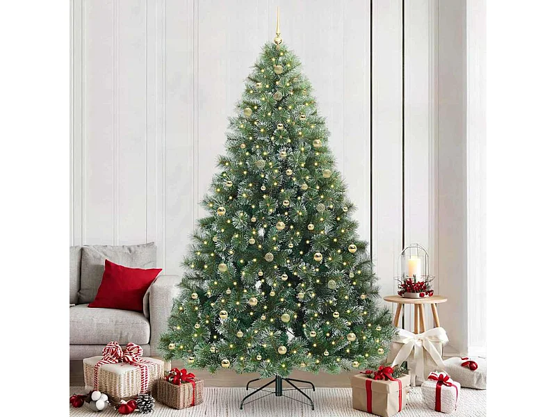 Sapin de Noël artificiel avec 300 LED Vert 240 cm PE et PVC