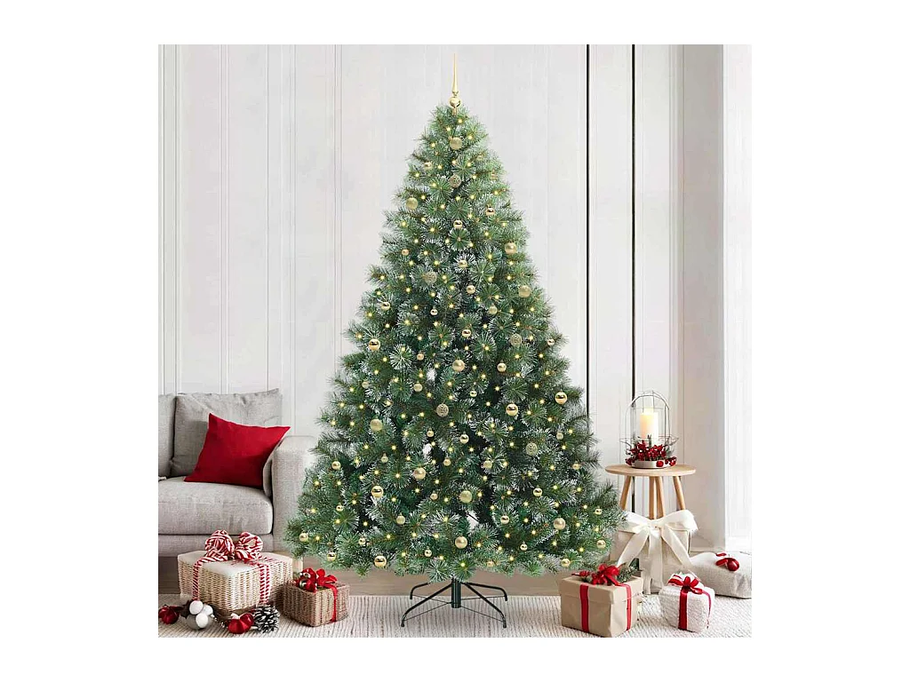 Sapin de Noël artificiel avec 300 LED Vert 240 cm PE et PVC
