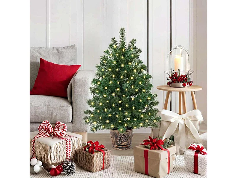 Sapin de Noël artificiel avec 150 LED Vert 90 cm PE et PVC