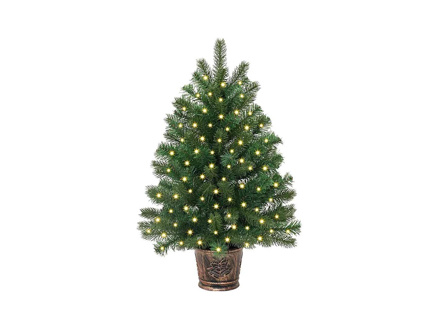 Sapin de Noël artificiel avec 150 LED Vert 90 cm PE et PVC