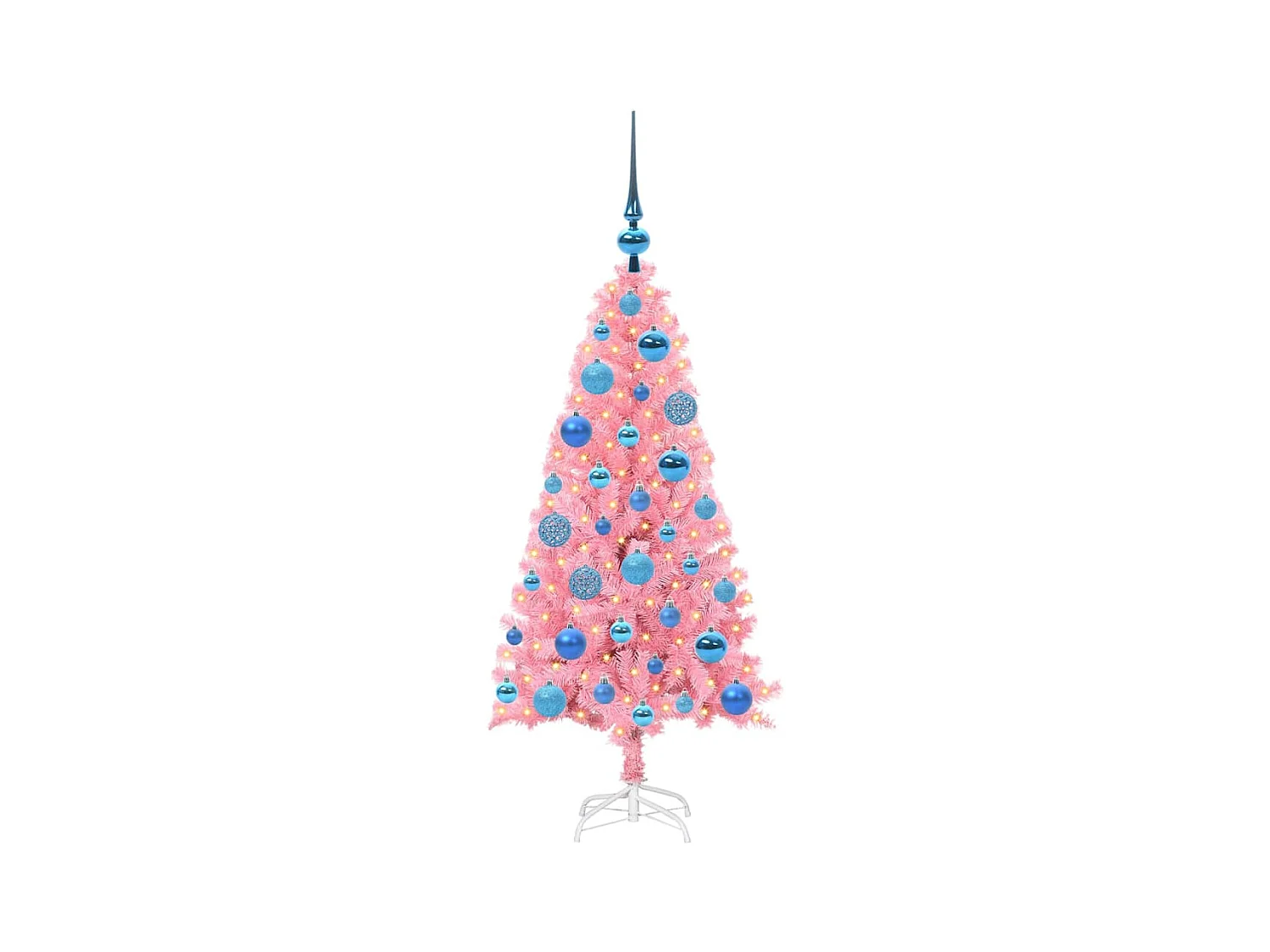 Kerstboom met 150 LED met standaard Roze 120 cm PVC