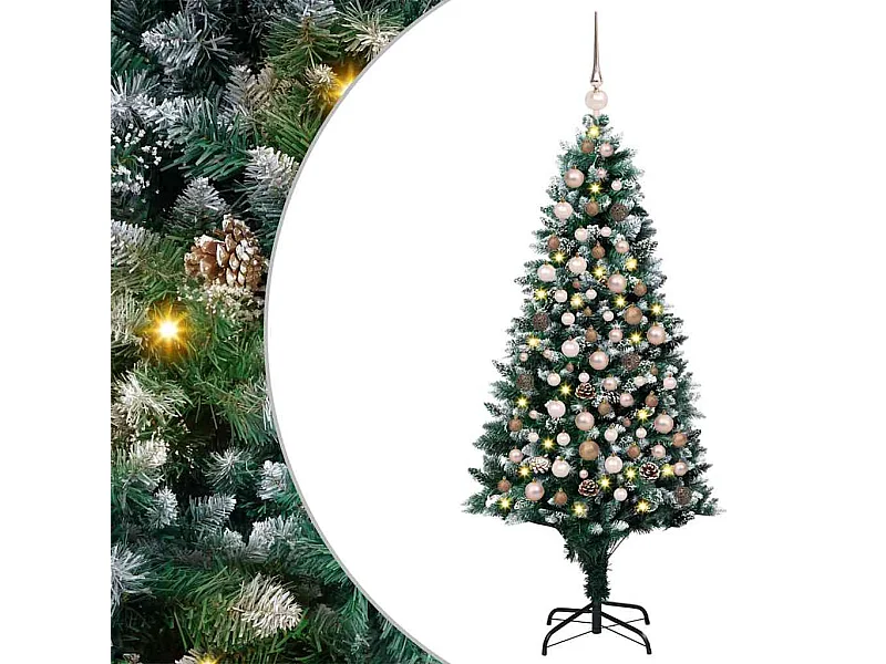 Sapin de Noël artificiel Vert 180 cm PVC, Acier et Plastique