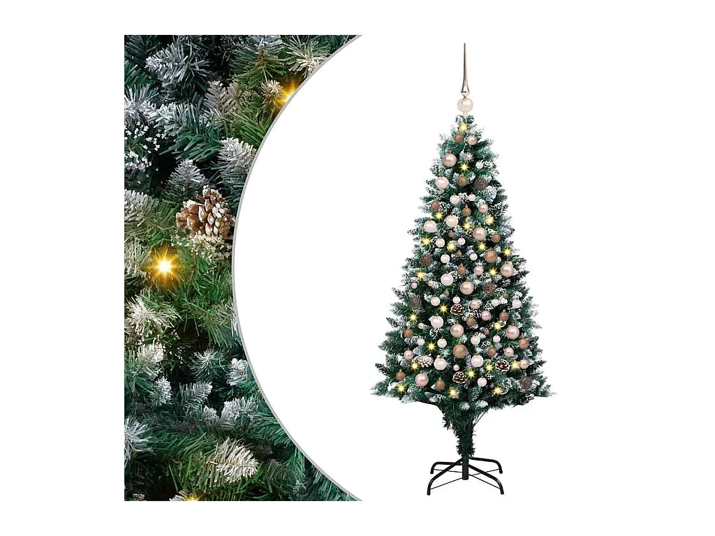 Sapin de Noël artificiel Vert 180 cm PVC, Acier et Plastique