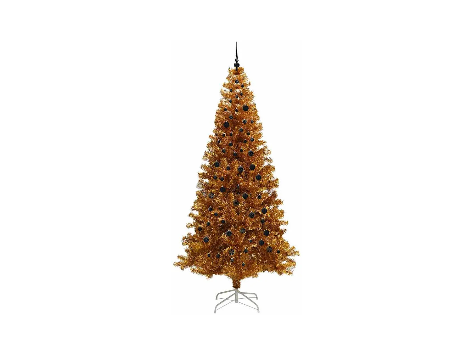 Árbol de Navidad con 300 LED con soporte Dorado 240 cm PET