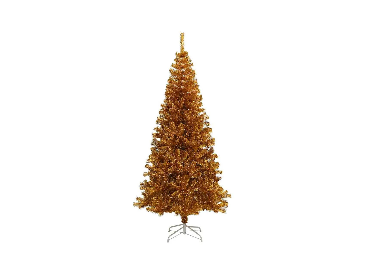 Árbol de Navidad con 300 LED con soporte Dorado 240 cm PET
