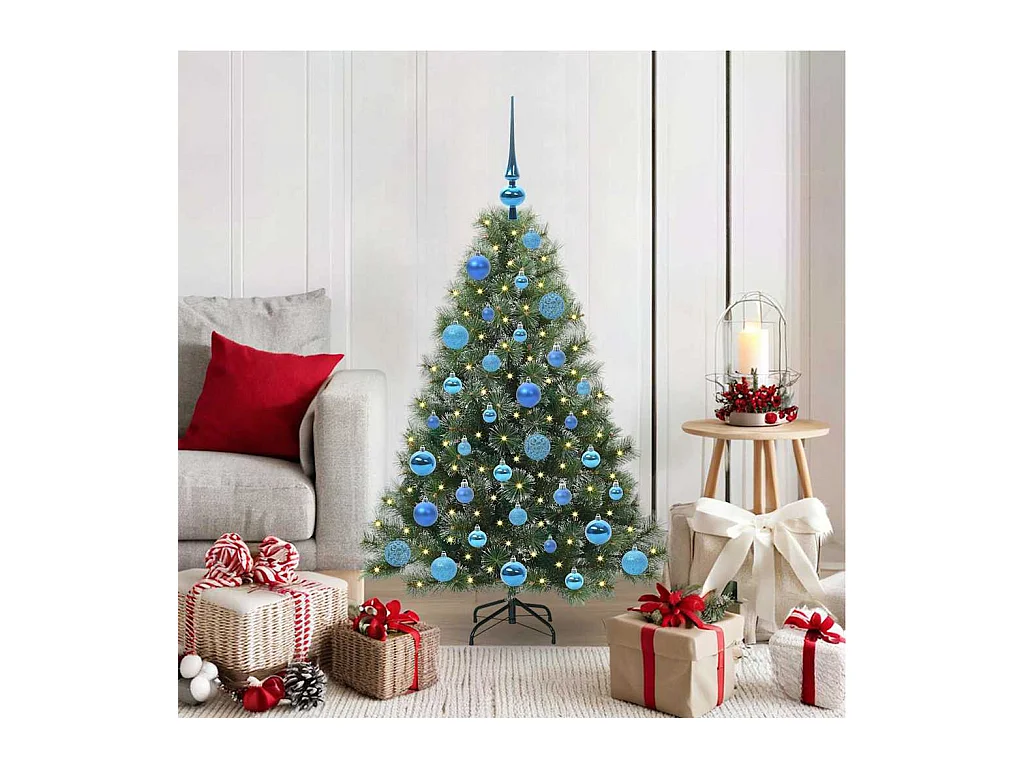 Sapin de Noël artificiel avec 150 LED Vert 120 cm PE et PVC