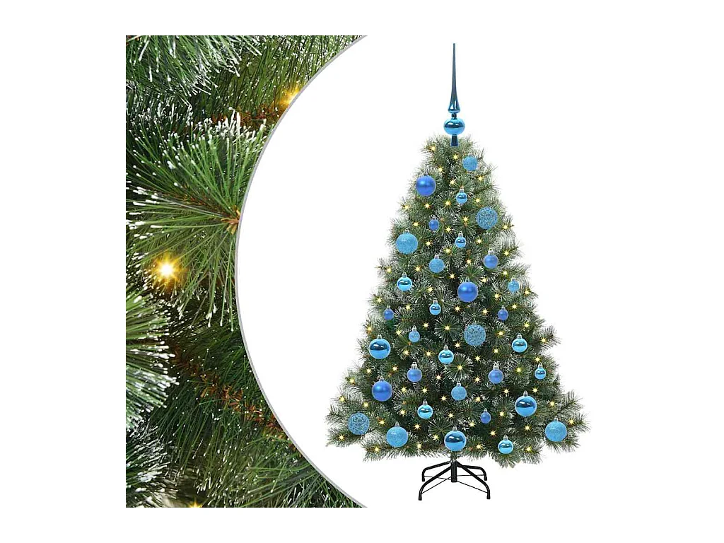 Sapin de Noël artificiel avec 150 LED Vert 120 cm PE et PVC