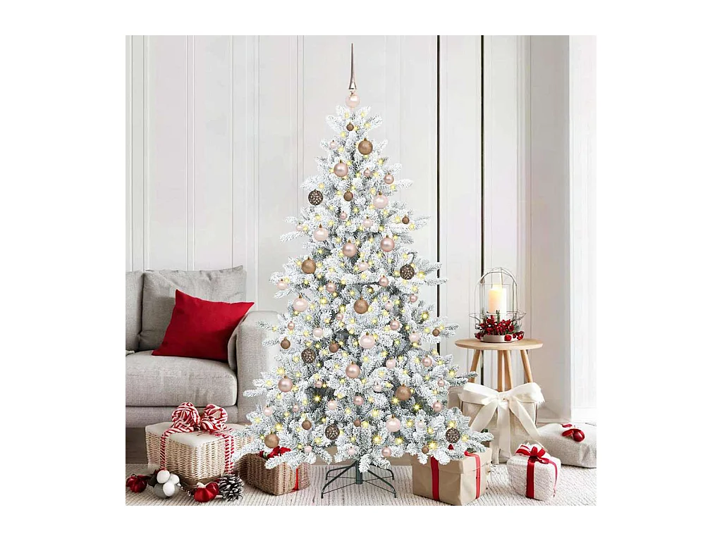 Kunstmatige Hinged Kerstboom met 300 LED 180 cm PVC