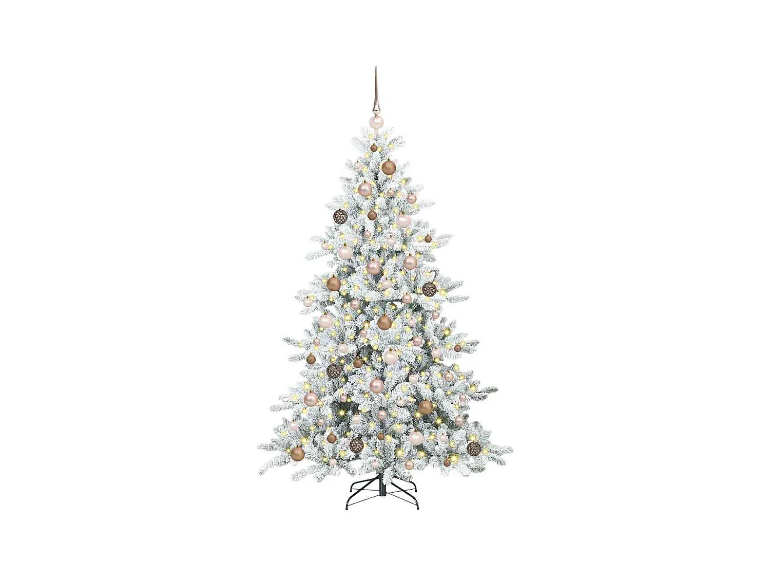 Kunstmatige Hinged Kerstboom met 300 LED 180 cm PVC