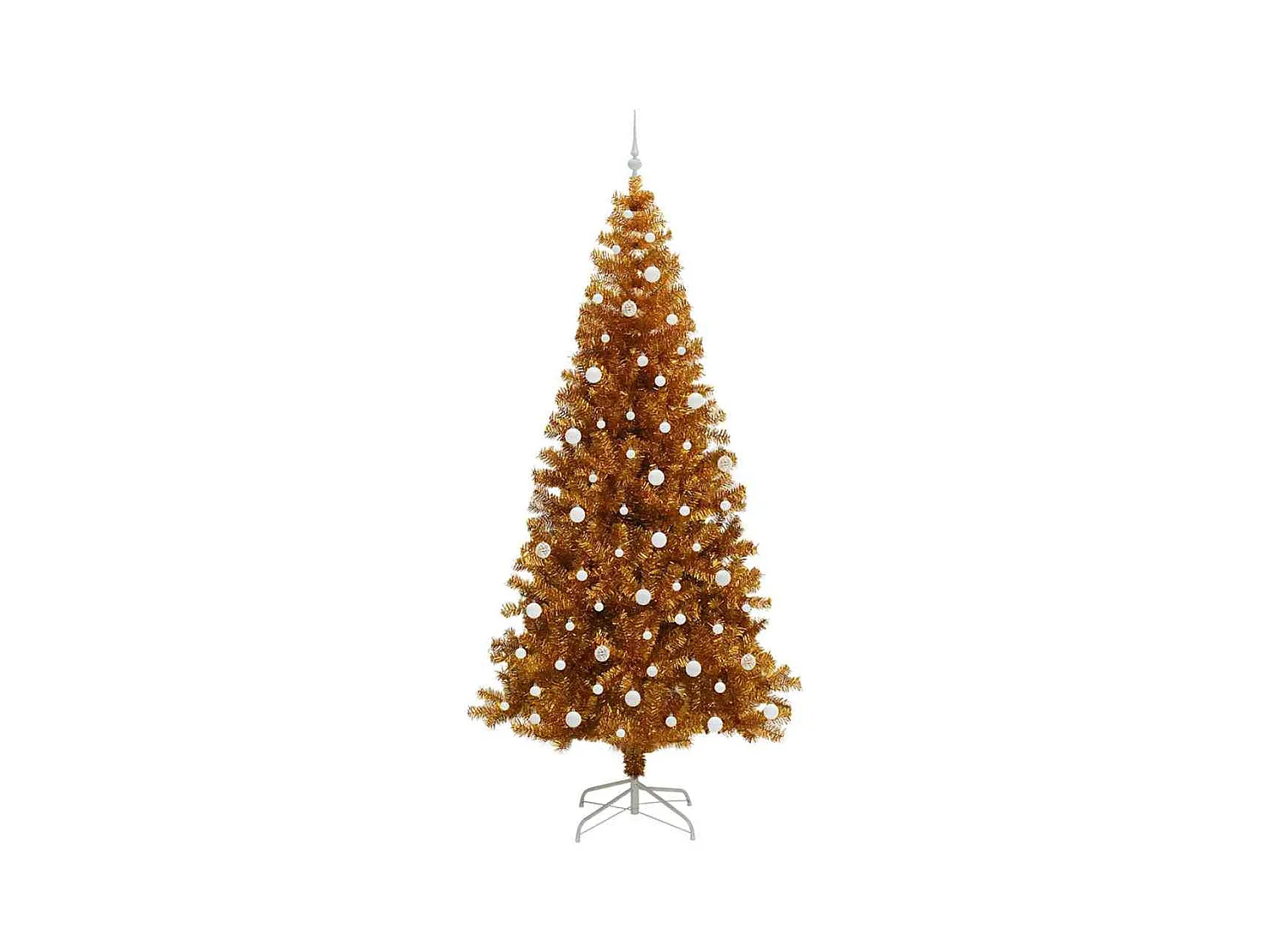 Árbol de Navidad con 300 LED con soporte Dorado 240 cm PET