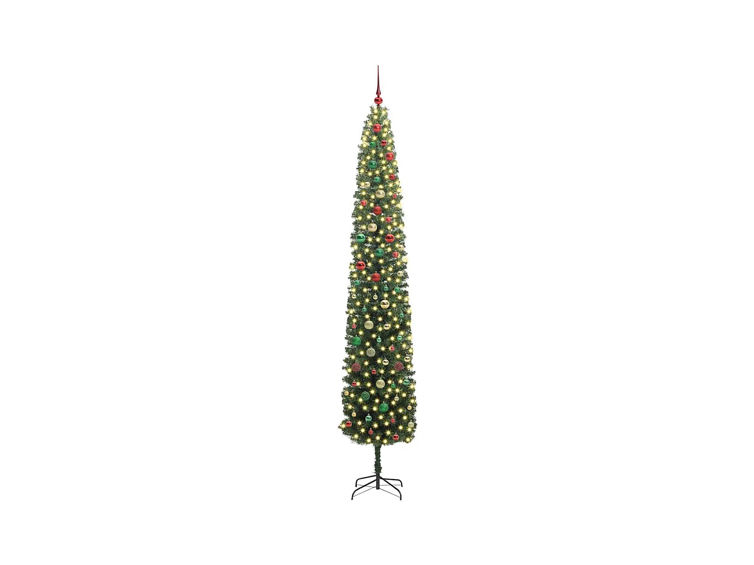 Árbol de Navidad artificial Verde 270 cm PVC, Acero y Plástico
