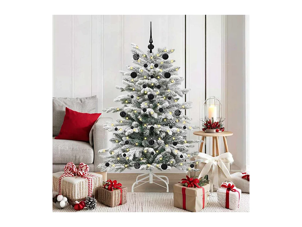 Sapin de Noël Artificiel à Branches Articulées Blanc 150 cm