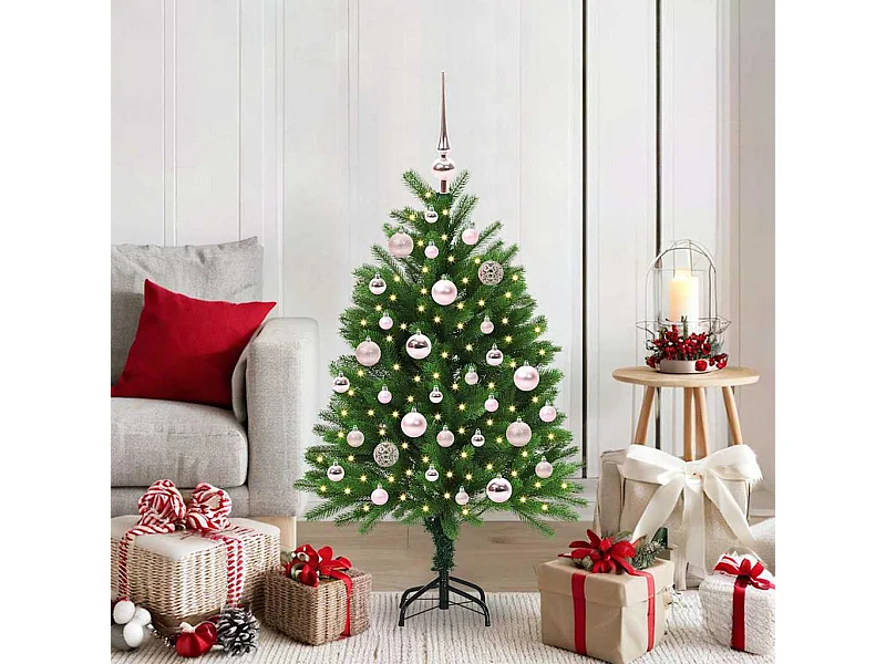 Sapin de Noël avec 150 LED avec support Vert 120 cm PE