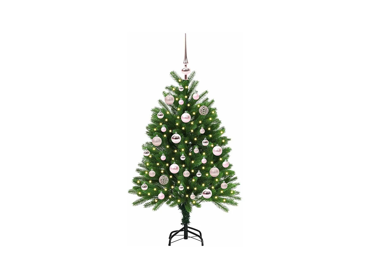 Sapin de Noël avec 150 LED avec support Vert 120 cm PE