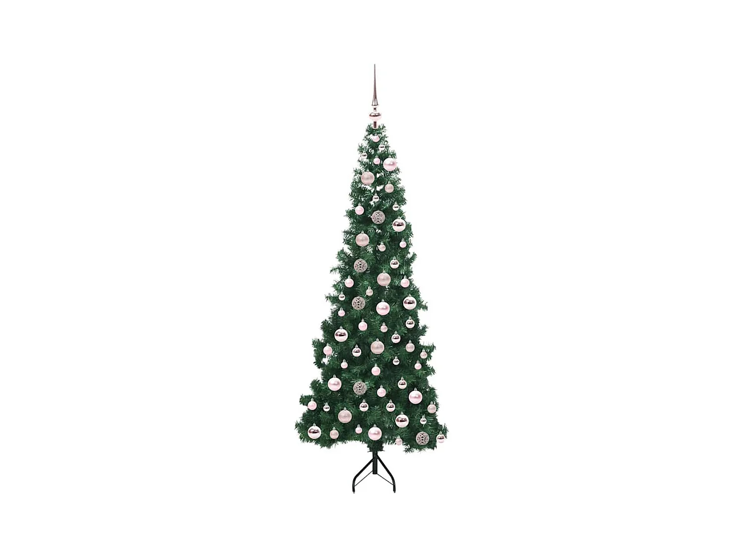 Arbre de Noël artificiel d'angle Vert 180 cm PVC et métal
