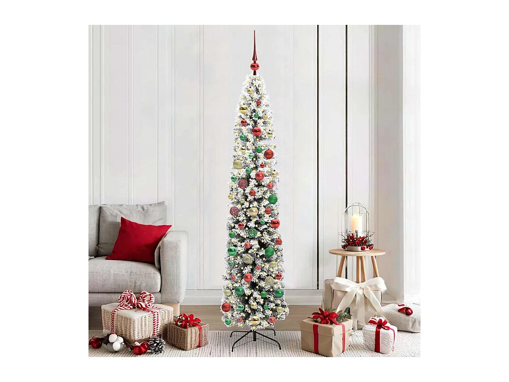 Árvore de Natal Artificial Verde 210 cm PVC e Aço e Plástico