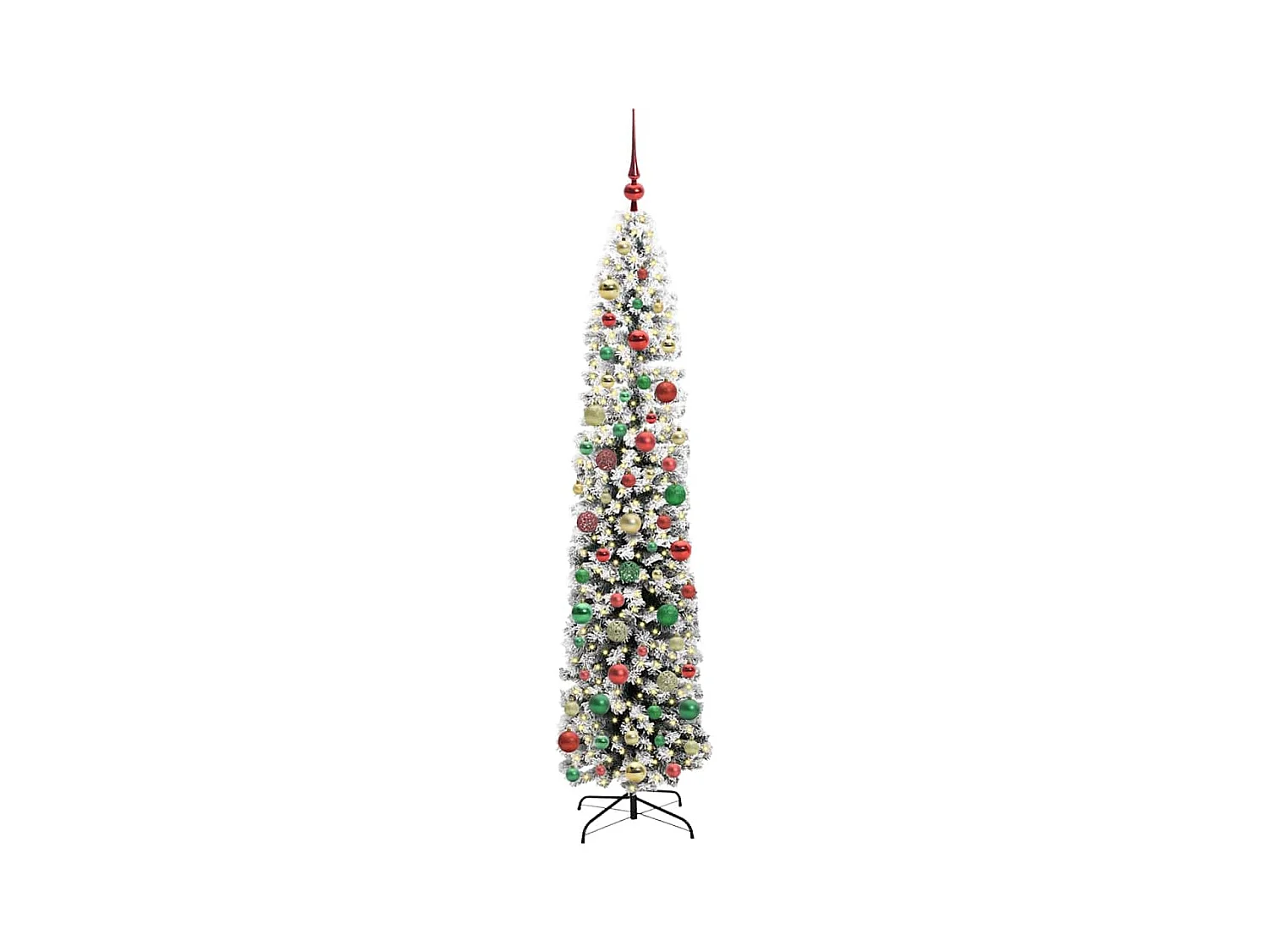 Árvore de Natal Artificial Verde 210 cm PVC e Aço e Plástico