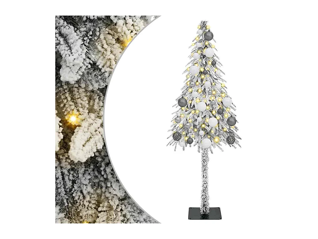 Sapin de Noël avec 150 LED Blanc 150 cm PE et Acier