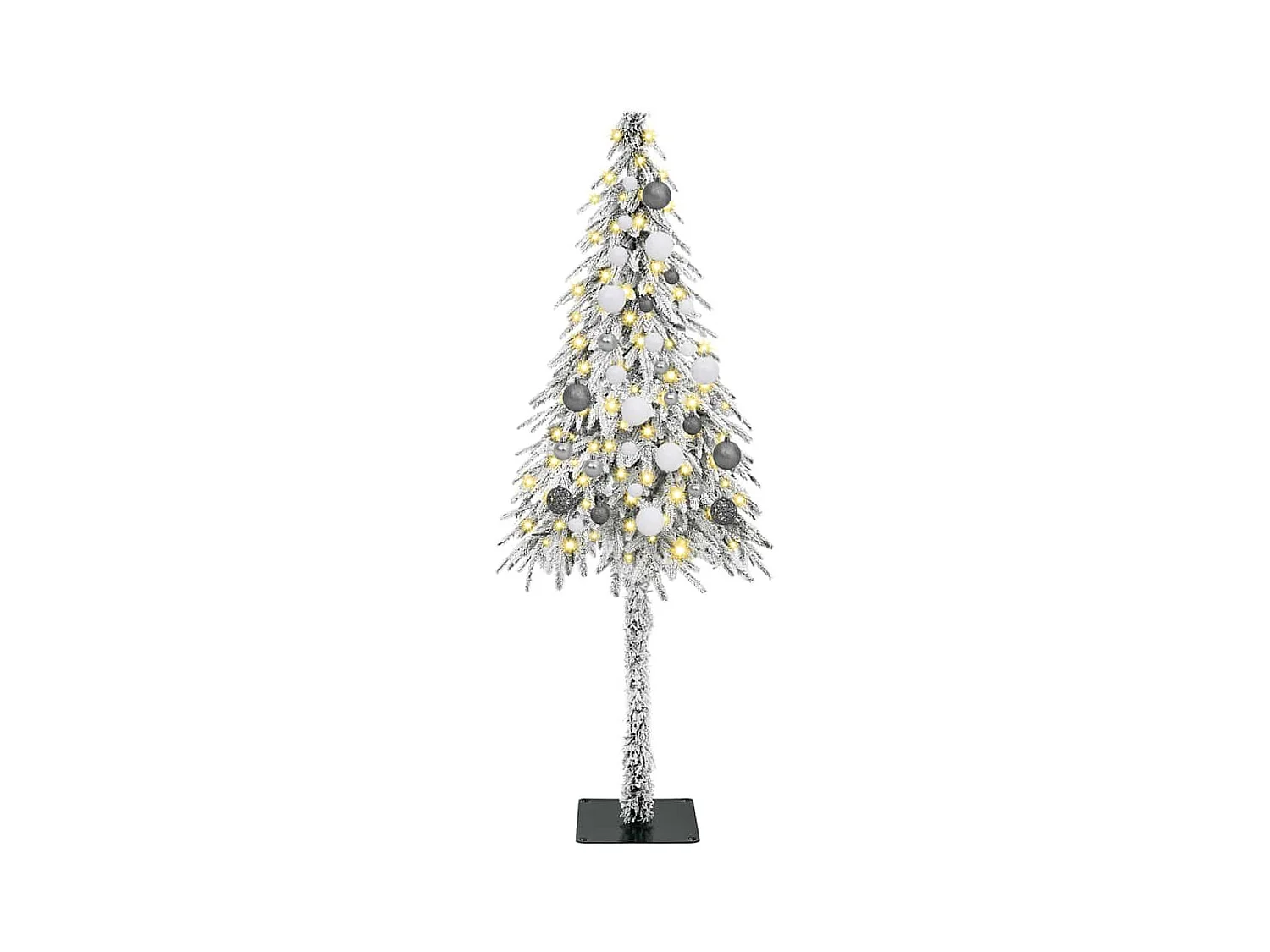 Sapin de Noël avec 150 LED Blanc 150 cm PE et Acier