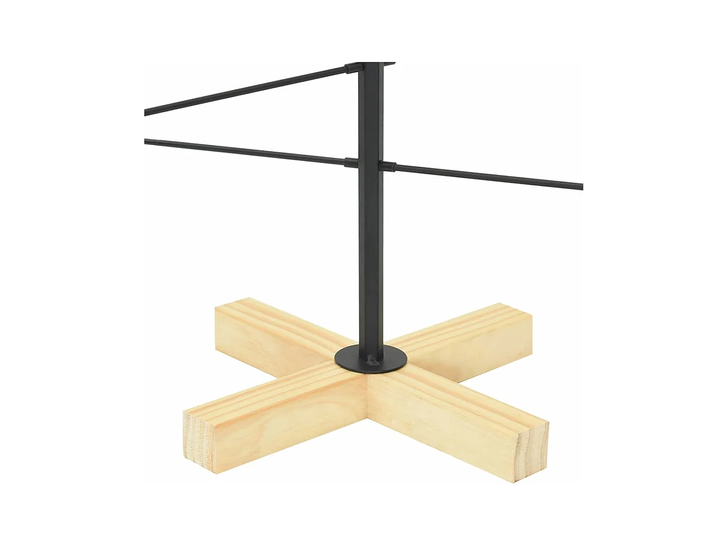 Árbol de Navidad de metal con soporte Negro 90 cm