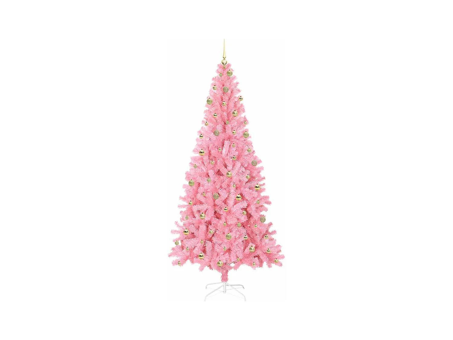 Sapin de Noël avec 300 LED avec support Rose 240 cm PVC