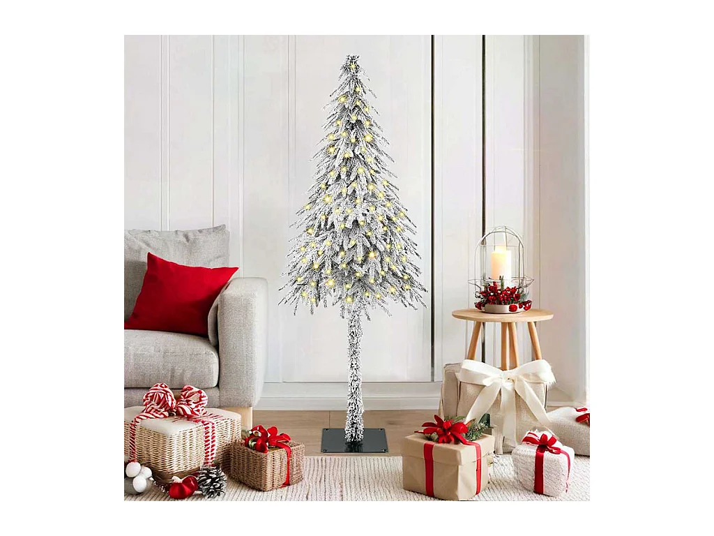 Sapin de Noël avec 150 LED Blanc 150 cm PE et Acier