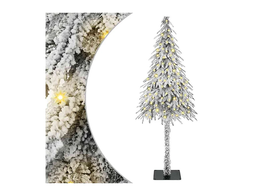 Sapin de Noël avec 150 LED Blanc 150 cm PE et Acier
