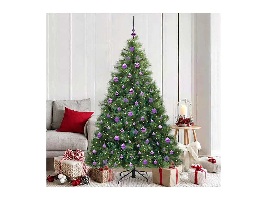 Árbol de Navidad artificial con 300 LED Verde 180 cm PE y PVC