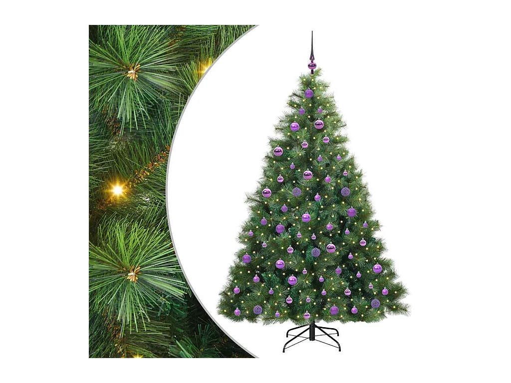 Árbol de Navidad artificial con 300 LED Verde 180 cm PE y PVC